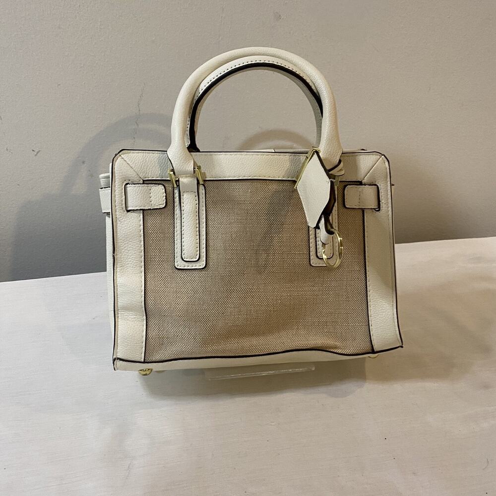 MERONA SATCHEL HANDBAG- Cream/tan